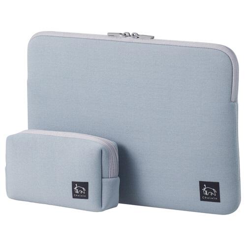 CHULULU ノートパソコン対応［〜13.3インチ］ PCインナーケース＆マルチポーチ  ブルー ...