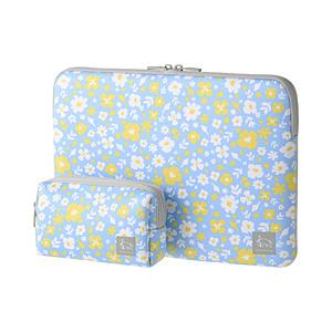 CHULULU ノートパソコン対応［〜13.3インチ］ PCインナーケース＆マルチポーチ  フラワー...