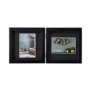 ハクバ SQ（スクウェア）木製額 「tetra（テトラ）」 Lサイズ 2面  ブラック FSQTT-...