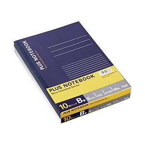 PLUS ノートブック  ネイビー NO-003BS-10P ［セミB5・B5 /6mm(B罫) /...