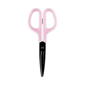 PLUS [はさみ] フィットカットカーブ フッ素コート ホワイト／ピンク SC-175SF