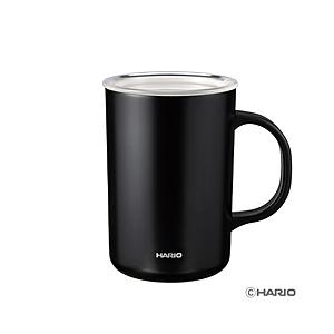 ハリオ セラミックコーティング 真空二重保温マグ  ブラック CMG-470-B