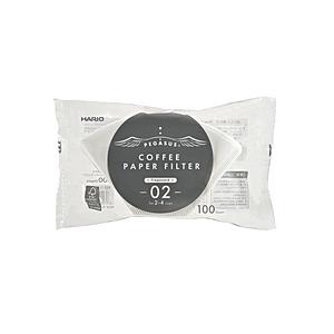 ハリオ PEF-02-100W ペガサスコーヒーペーパーフィルター02W100枚   PEF-02-...