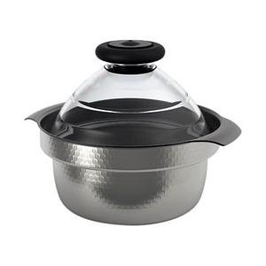 ハリオ フタがガラスのIH対応ご飯釜 雪平 GIS-200 （1合〜3合用） [振込不可]
