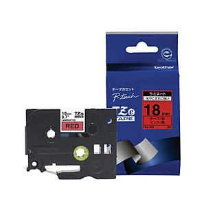 brother(ブラザー) ラベルライター用ラミネートテープ 18mm幅（黒文字/赤）　TZe-44...