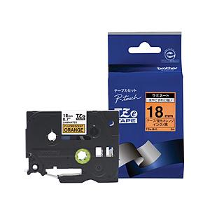 brother(ブラザー) ラベルライター用ラミネートテープ蛍光カラー 18mm幅（黒文字/蛍光オレ...