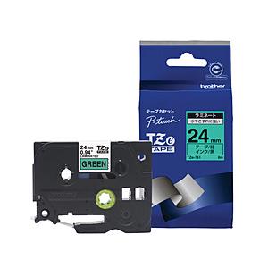 brother(ブラザー) ラベルライター用ラミネートテープ 24mm幅（黒文字/緑）　TZe-75...