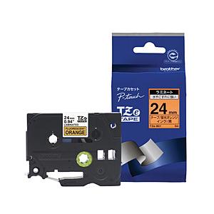 brother(ブラザー) ラベルライター用蛍光カラーテープ 24mm幅（黒文字/蛍光オレンジ）　T...