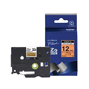 brother(ブラザー) ラベルライター用蛍光カラーテープ 12mm幅（黒文字/蛍光オレンジ）　T...