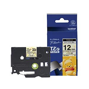 brother(ブラザー) ラベルライター用キャラクターテープ 12mm幅（黒文字/ベビープーイエロ...