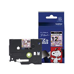 brother(ブラザー) ラベルライター用キャラクターテープ 12mm幅（スヌーピーピンク）　TZ...