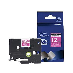 brother(ブラザー) ラベルライター用おしゃれテープ 12mm幅（白文字/ベリーピンク）　TZ...