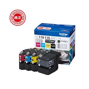 brother(ブラザー) 【純正】 LC119/115-4PK 【ブラザー純正】インクカートリッジ...