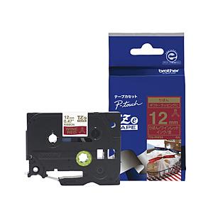 brother(ブラザー) ピータッチ（P-touch） リボンテープ（ワインレッドリボン／金文字／...