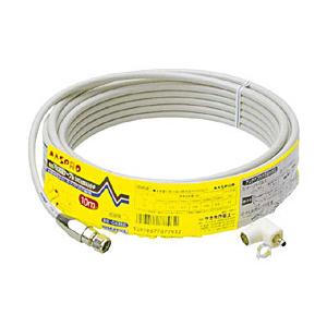 マスプロアンテナ 10mアンテナケーブル（防水F型接栓-直付未加工） S4C10MA(H)-P