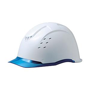 ミドリ安全 PC製ヘルメット 高通気タイプ 透明バイザー  ホワイト/ブルー SC-13PCLVRA...