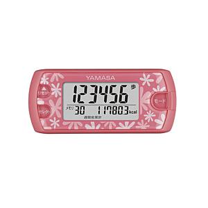 山佐時計計器 EX-500-P （フローラルピンク）　万歩計 「ポケット万歩」