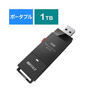 BUFFALO(バッファロー) SSD-PUT1.0U3-BKC 外付けSSD USB-A接続