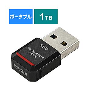 BUFFALO(バッファロー) SSD-PST1.0U3-BA 外付けSSD USB-A接続 PC・TV両対応、PS5対応(Chrome/Mac/Windows11対応) ブラック ［1TB /ポータブル型］｜y-sofmap