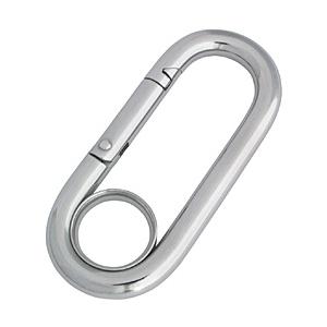 水本機械製作所 B-161 水本 ステンレス プチカラビナ(リング付) 線径6mm長67mm