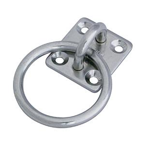 水本機械製作所 B-2189 水本 ステンレス 丸カンプレート 丸カン内径30mm 25mm×28m...