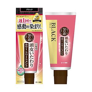 ロート製薬 【50の恵】頭皮いたわりカラートリートメント ブラック（150g）