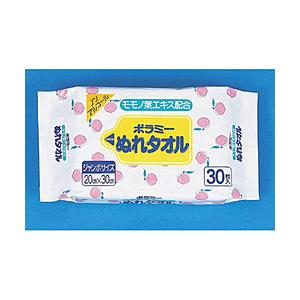 川本産業 ポラミー ぬれタオル モモの葉エキス 30枚入