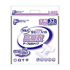 白十字 PUサルバ 安心Wフィット高吸収タイプ S-Mサイズ 32枚入