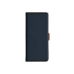 ラスタバナナ Xperia 10 II 薄型手帳ケース サイドマグネット ネイビー×ブラウン 5490XP102BO