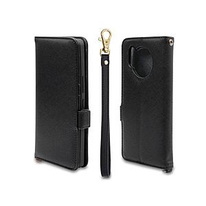 ラスタバナナ AQUOS R7(SH-52C) 手帳型ケース+ハンドストラップ  ブラック 6994...