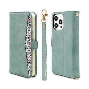 ラスタバナナ iPhone2022秋 6.7 3眼モデル 花柄手帳型ケース LBL  ライトブルー ...