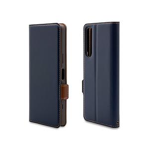 ラスタバナナ Xperia 5 IV 薄型手帳ケース サイドマグネット  ネイビー×ブラウン 731...