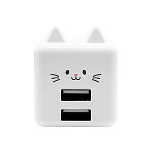 ラスタバナナ モバにゃー AC充電器 USB A×2ポート 2.4A  もちち RAC2A2A02M...