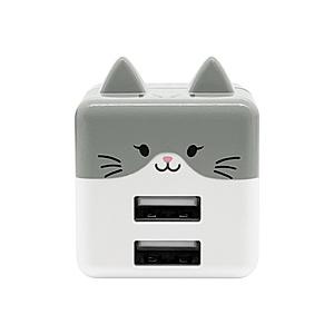 ラスタバナナ モバにゃー AC充電器 USB A×2ポート 2.4A  ミソニ RAC2A2A02M...