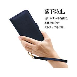 ラスタバナナ BASIO active/シンプルスマホ6 ハンドストラップ付き手帳型ケース NV カ...