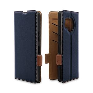 ラスタバナナ AQUOS R8 薄型手帳ケース サイドマグネット カード3枚  ネイビー×ブラウン ...