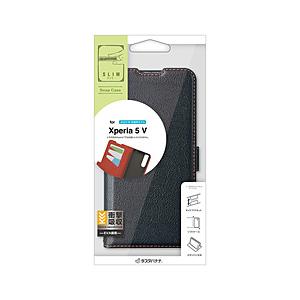 ラスタバナナ Xperia 5V 薄型手帳ケース サイドマグネット カード 3枚  ブラック×レッド...