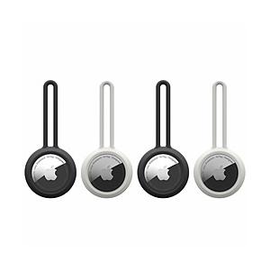 UAG マイクロドットテクスチャデザインループタイプのAirTag用保護ケース 4個パック  ブラッ...