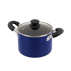 ベストコ ベストコ 両手鍋 極深 18cm キャセロール IH ガス火対応  ブルー NQ-0262