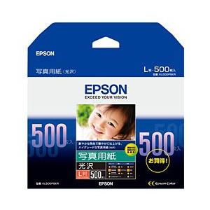 EPSON(エプソン) 【純正】 写真用紙＜光沢＞（L判・500枚）　KL500PSKR [振込不可]｜y-sofmap