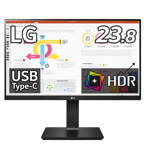 LG(エルジー) USB-C接続 PCモニター 24QP750-B ［23.8型 /ワイド /WQH...