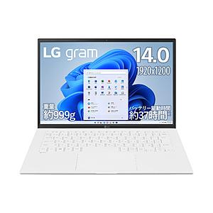 ノートパソコン LG gram スノーホワイト 14ZB90R-MR54J1 ［14.0型 /Win...