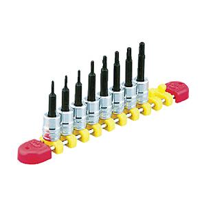 KTC 6．3sq．ロングT型いじり止めトルクスビットソケットセット［8コ組］　TBT2L08TH