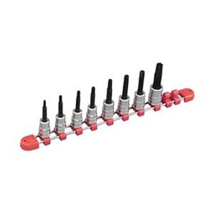 京都機械工具 9．5sq．T型いじり止めトルクスビットソケットセット［8コ組］ TBT308TH