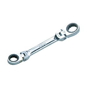 KTC ショートラチェットめがねレンチ（両頭首振りタイプ）　16×18mm　MR1S1618F