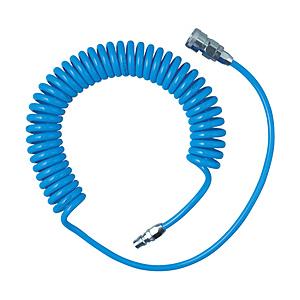 トラスコ中山 αウレタンコイルホースブルー カップリング付 2m TUCH3B