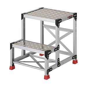 トラスコ中山 作業用踏台 アルミ製・縞板タイプ 天板寸法500X400XH600 TSFC256