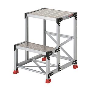トラスコ中山 作業用踏台 アルミ製・縞板タイプ 天板寸法500X400XH700 TSFC257