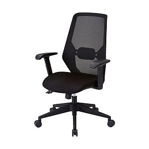 トラスコ中山 ＴＲＵＳＣＯ　メッシュハイバックチェア“ＶＩＥＮＴＯ”　肘付　ブラック   MCH-A...