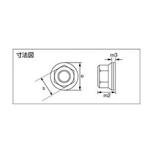 トラスコ中山 フランジナット　ユニクロム　サイズM3×0．50　180個入　B790003